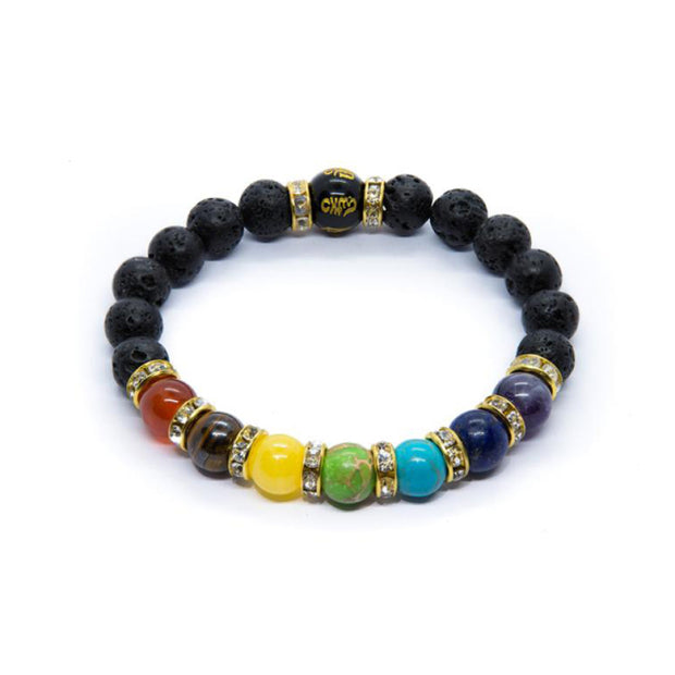 7 Chakra Bracelet with Meaning Card for Healing Anxiety in Men and Women