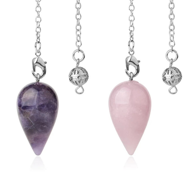 Water Drop Natural Stone Pendulum for Dowsing Divination