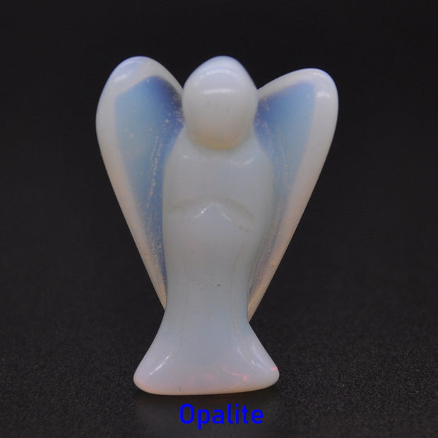 Guardian Angel Figurine Natural Healing Crystal Gem Statue