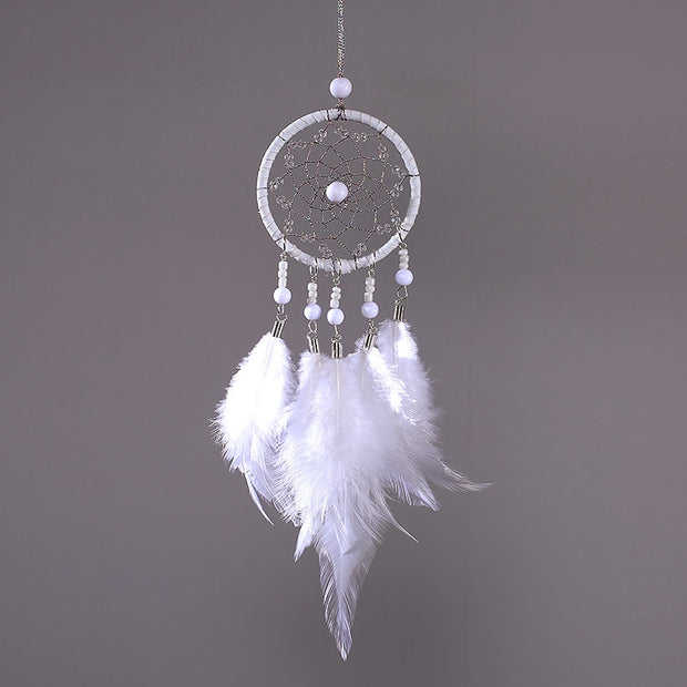 Feathered Lace Ribbon Heart Dream Catcher w/ or w/o lights