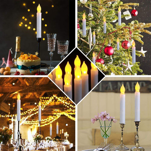 12/3/1Pcs Electronic Flameless LED Taper Candles Lights