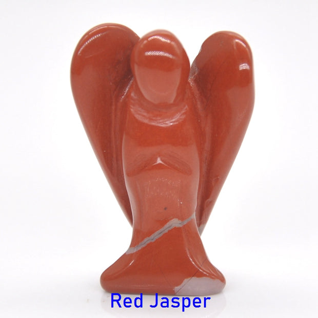 Guardian Angel Figurine Natural Healing Crystal Gem Statue