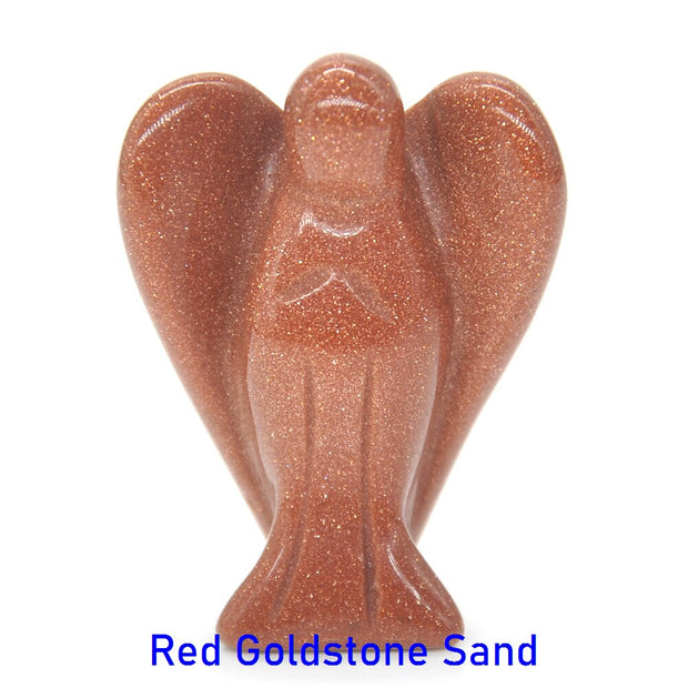 Guardian Angel Figurine Natural Healing Crystal Gem Statue