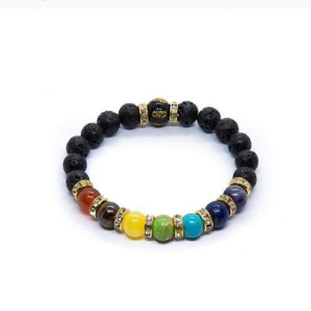 2PCS Obsidian Stone Beads Luck and Wealth Bracelet