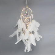 Feathered Lace Ribbon Heart Dream Catcher w/ or w/o lights