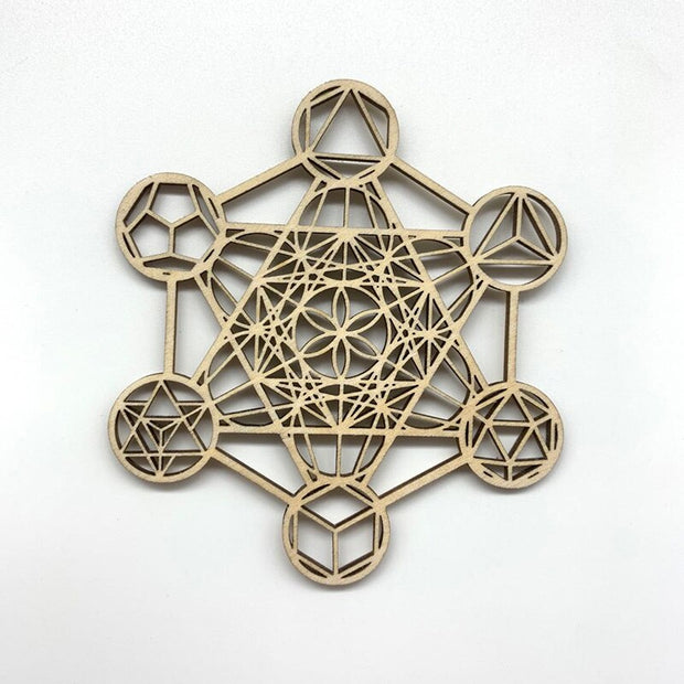 Flower Of Life Spiritual Wooden Coasters