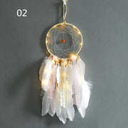 Feathered Lace Ribbon Heart Dream Catcher w/ or w/o lights