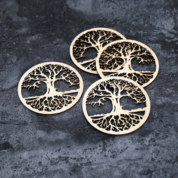 Flower Of Life Spiritual Wooden Coasters