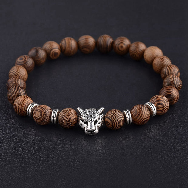 Hot Men Natural Wood Beads Onyx Meditation Prayer Bead Bracelet