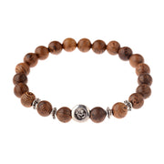 Hot Men Natural Wood Beads Onyx Meditation Prayer Bead Bracelet