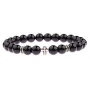 Hot Men Natural Wood Beads Onyx Meditation Prayer Bead Bracelet