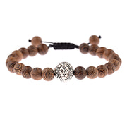 Hot Men Natural Wood Beads Onyx Meditation Prayer Bead Bracelet