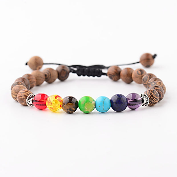 Hot Men Natural Wood Beads Onyx Meditation Prayer Bead Bracelet