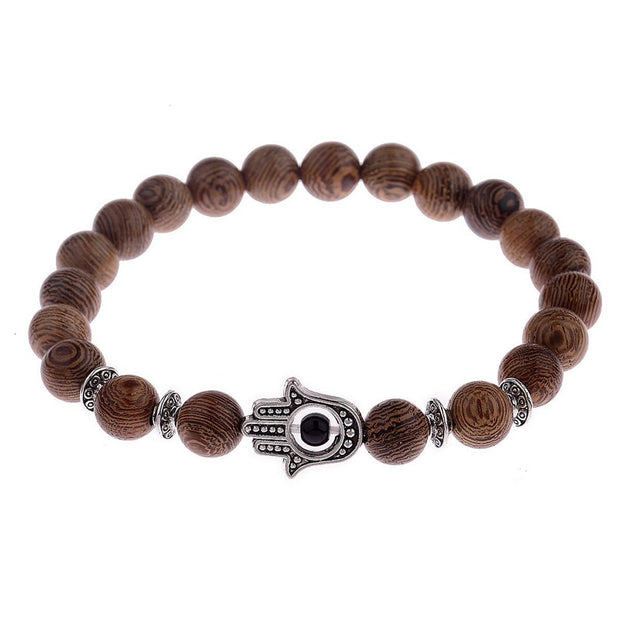 8mm New Natural Wood Beads Meditation Prayer Bracelets