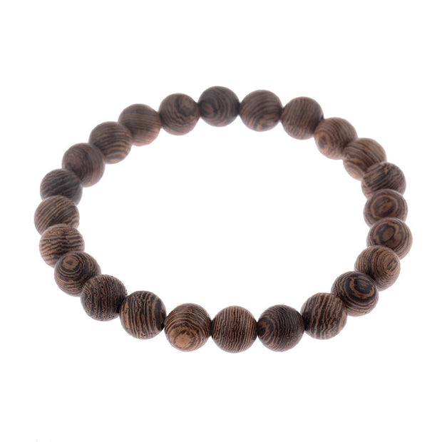 8mm New Natural Wood Beads Meditation Prayer Bracelets