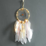 Feathered Lace Ribbon Heart Dream Catcher w/ or w/o lights