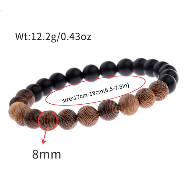 8mm New Natural Wood Beads Meditation Prayer Bracelets