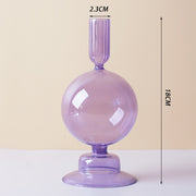 Nordic Colorful Glass Candle Holders