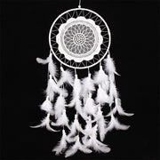 Feathered Lace Ribbon Heart Dream Catcher w/ or w/o lights