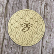 Flower Of Life Spiritual Wooden Coasters