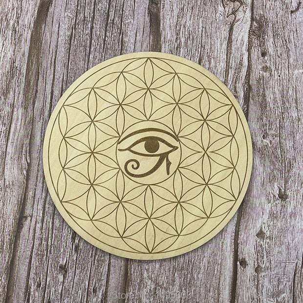 Flower Of Life Spiritual Wooden Coasters