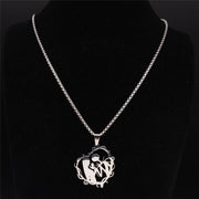 Gothic Couple Stainless Steel Love Necklace