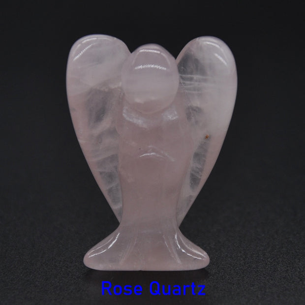 Guardian Angel Figurine Natural Healing Crystal Gem Statue