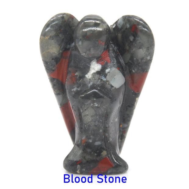 Guardian Angel Figurine Natural Healing Crystal Gem Statue