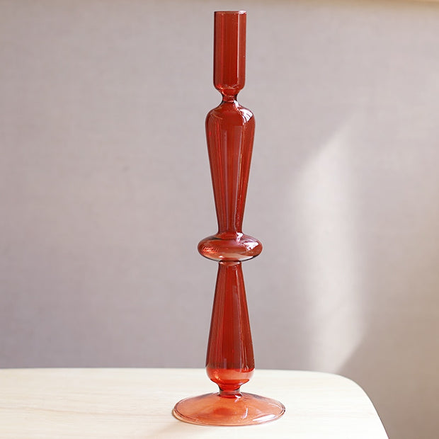 Nordic Colorful Glass Candle Holders