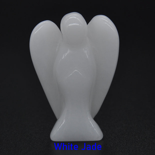 Guardian Angel Figurine Natural Healing Crystal Gem Statue