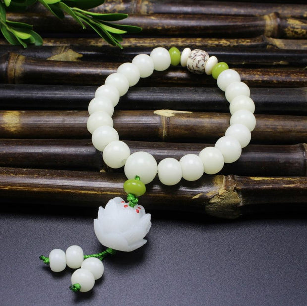 Lotus Mala Healing Prayer Bracelet/Necklace for Women Jewelry Gift