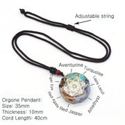 Orgone Pendant Kit w/ 7 Chakra Healing Crystals Stones