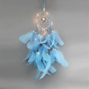 Feathered Lace Ribbon Heart Dream Catcher w/ or w/o lights