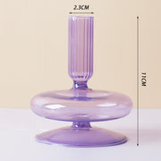 Nordic Colorful Glass Candle Holders