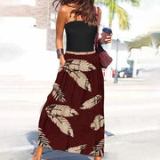 1PC Strapless Printed Gothic Tube Top Dress (without Belt)