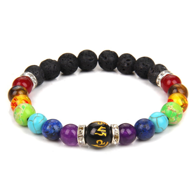 2PCS Obsidian Stone Beads Luck and Wealth Bracelet