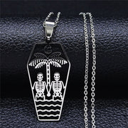 Gothic Couple Stainless Steel Love Necklace