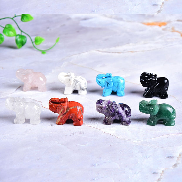 1PC Natural Crystal Elephant Stone