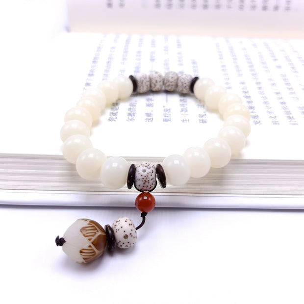 Lotus Mala Healing Prayer Bracelet/Necklace for Women Jewelry Gift