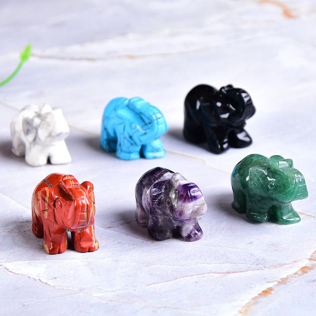 1PC Natural Crystal Elephant Stone