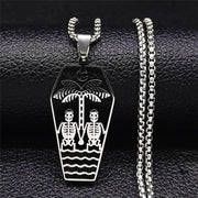 Gothic Couple Stainless Steel Love Necklace