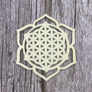 Flower Of Life Spiritual Wooden Coasters