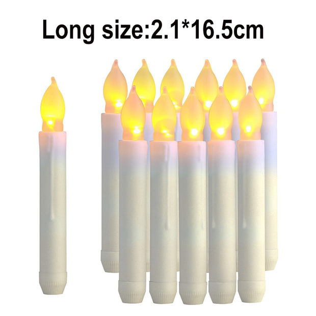 12/3/1Pcs Electronic Flameless LED Taper Candles Lights