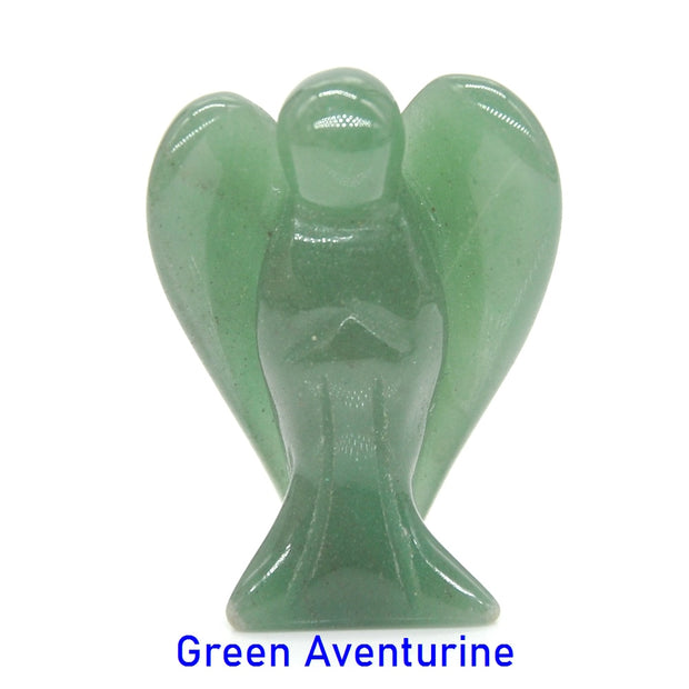 Guardian Angel Figurine Natural Healing Crystal Gem Statue