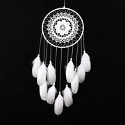 Feathered Lace Ribbon Heart Dream Catcher w/ or w/o lights