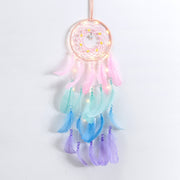 Feathered Lace Ribbon Heart Dream Catcher w/ or w/o lights