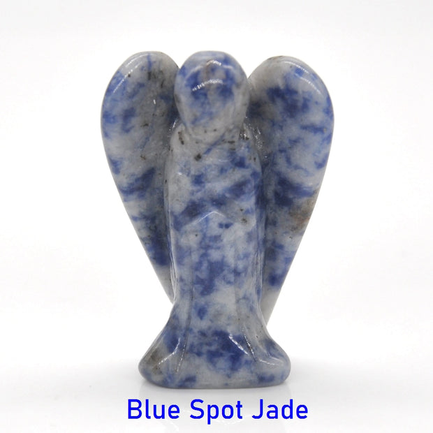 Guardian Angel Figurine Natural Healing Crystal Gem Statue