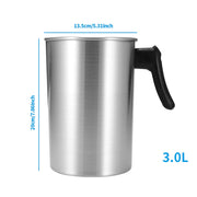 1.2/3L Stainless Steel Candle Wax Melting Pouring Pot