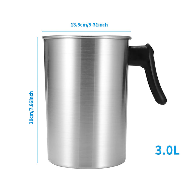 1.2/3L Stainless Steel Candle Wax Melting Pouring Pot