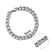 3-11 mm Men Stainless Steel Chain Bracelet